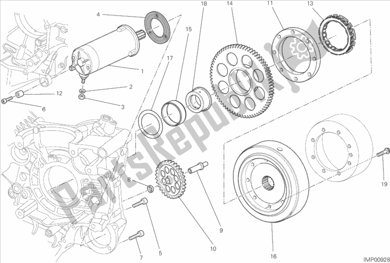 All parts for the Electric Starting And Ignition of the Ducati Monster 1200 S USA 2016